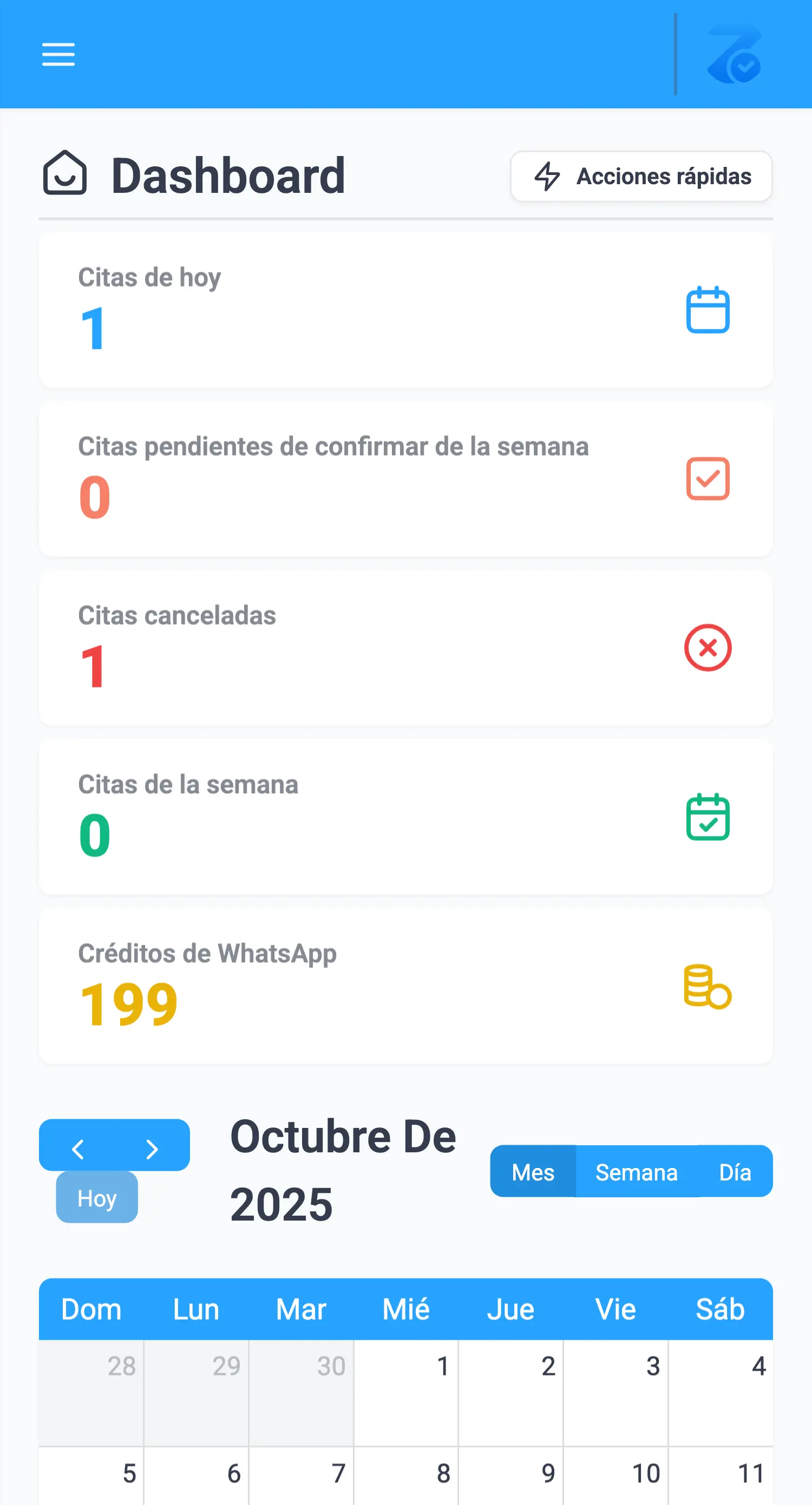 Zitapp Dashboard Mobile